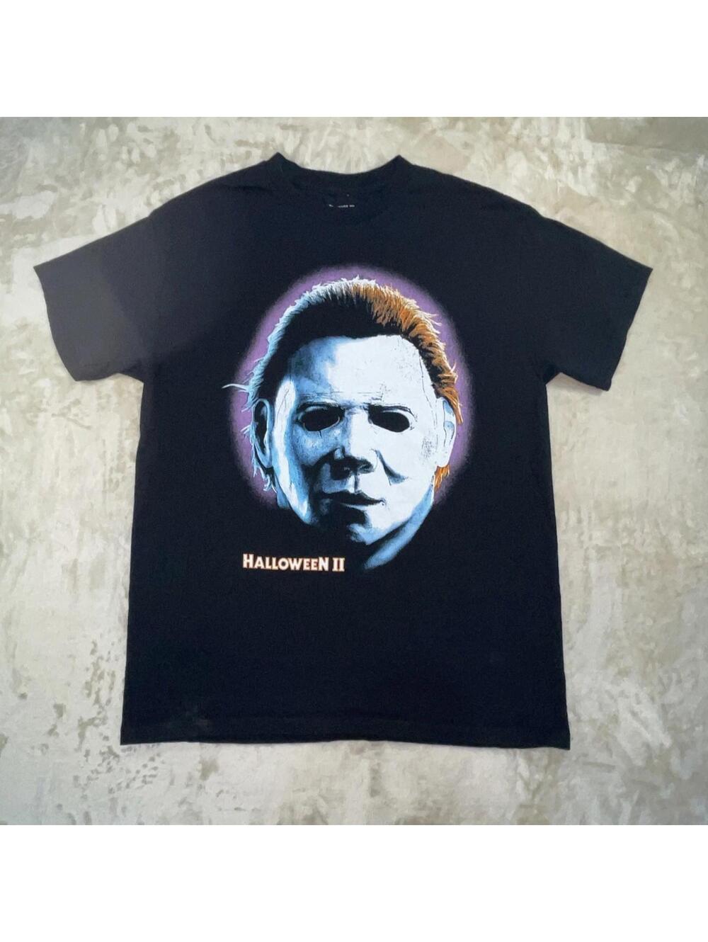 Halloween II Men’s T- Shirt Black Size MEDIUM Michael Myers Graphic Tee